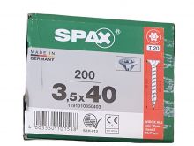 Wkręty do drewna uniwersalne SPAX 3.5 x 40 oc Główka Stożkowa TX (200) do płyt MDF