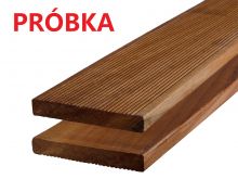 PRÓBKA Deska Tarasowa z Drewna Egzotycznego Bangkirai 21x145 Wąski Ryfel - Próbka 19cm 