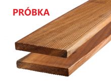 PRÓBKA Deska Tarasowa z Drewna Egzotycznego Cumaru 21x145 - Wąski Ryfel - Próbka 19cm 
