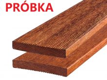 PRÓBKA Deska Tarasowa z Drewna Egzotycznego Kempas 21x145 - Wąski Ryfel - Próbka 19cm 