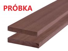 PRÓBKA Deska Tarasowa z Drewna Egzotycznego Massaranduba 21x145 - Wąski Ryfel - Próbka 19cm 