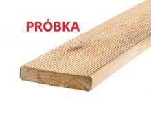 PRÓBKA Deska Tarasowa z Drewna Iglastego Modrzew Syberyjski 24x140 - 2 x Wąski Ryfel 19cm 