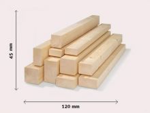 Drewno konstrukcyjne lite świerk C24 45x120